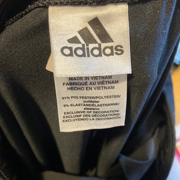 #47 Girls' Classic Adidas Black and Pink Leggings, Size XL, Like NEW! - Picture 4 of 5